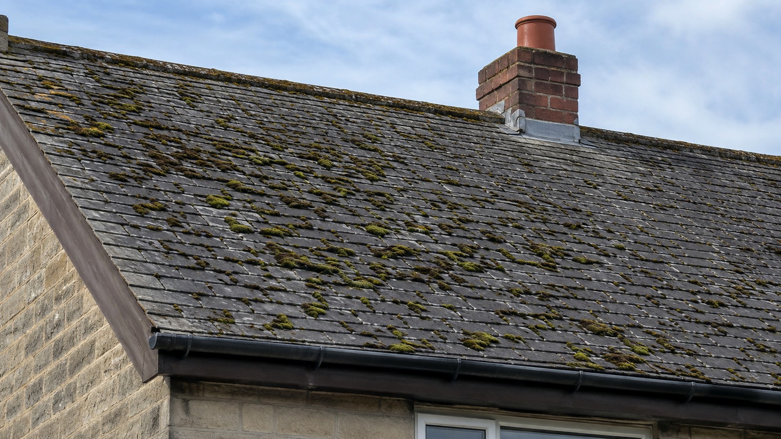 Roofing image for moss on roofs in rochdale